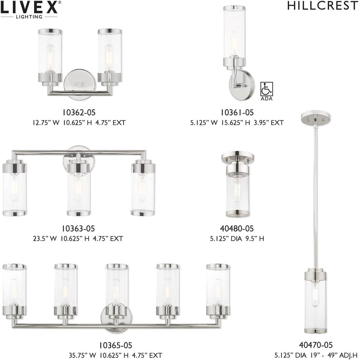 Livex Lighting Hillcrest 1 - Light Flush Mount in  Polished Chrome