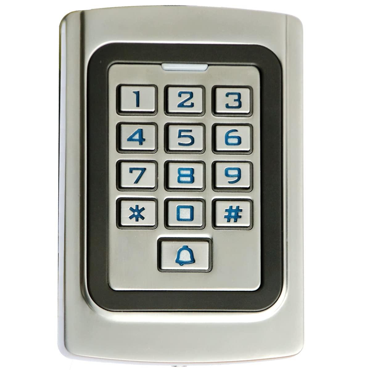IP68 Waterproof Universal 12V 24VDC Metal Case Digital Wired Keypad for Garage Door, Gate Opener and Access Control Systems