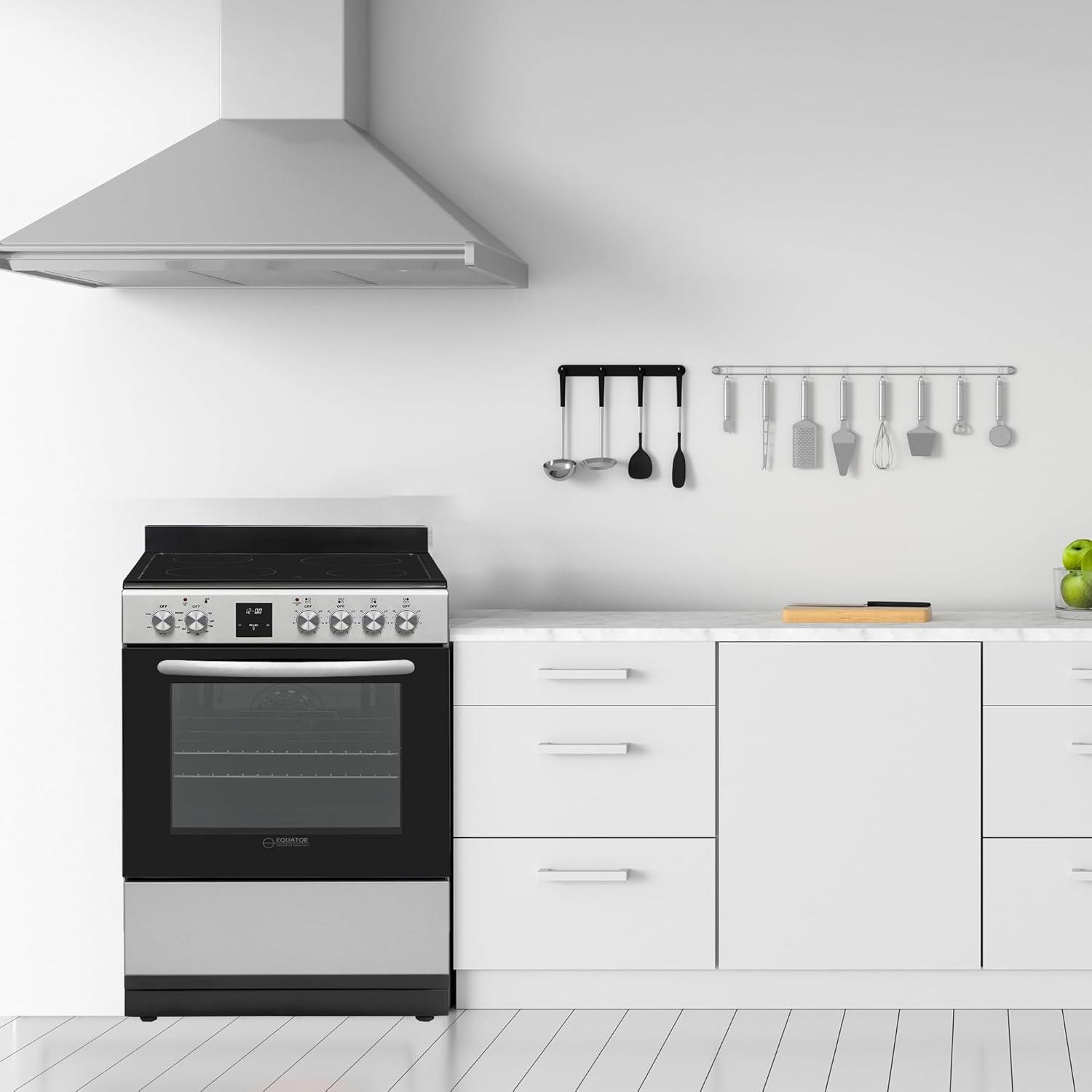 Equator Advanced Appliances Equator 24 Freestanding Electric Cooking Range in Stainless with Convection Oven