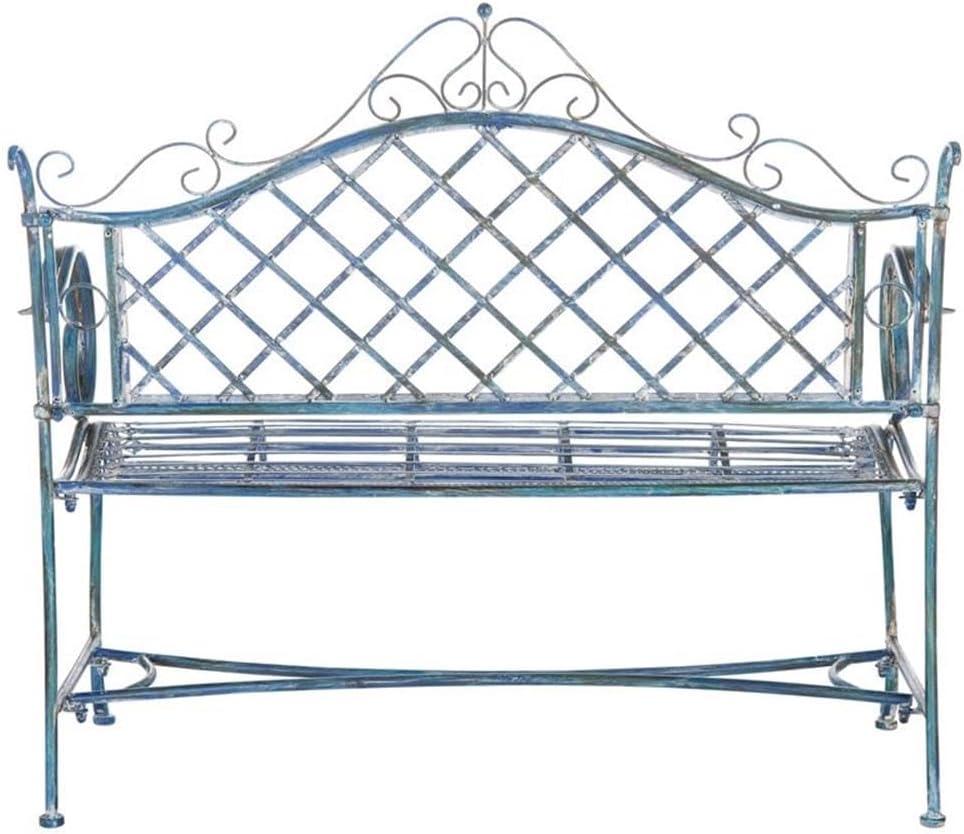 Abner Wrought Iron 45.75 Inch W Outdoor Garden Bench  - Safavieh