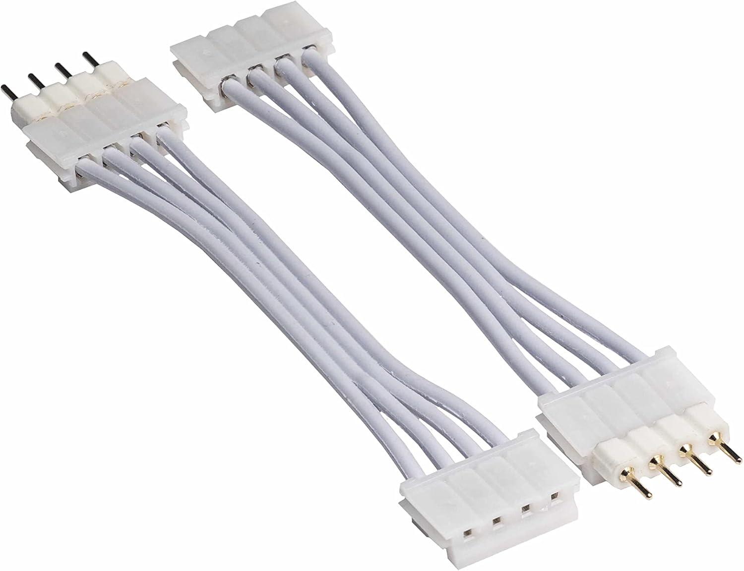 White Flexible Corner Connector Extension Cable Pack