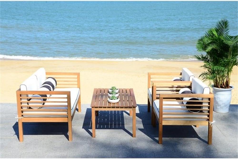 Wade Logan® Arlethe 5 Piece Rattan Sofa Seating Group with Cushions