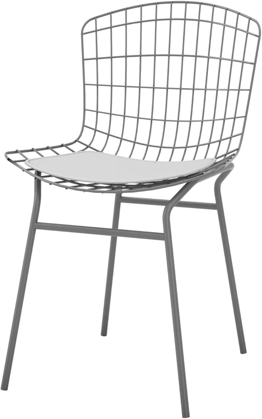 Madeline Metal Chair with Seat Cushion - Manhattan Comfort