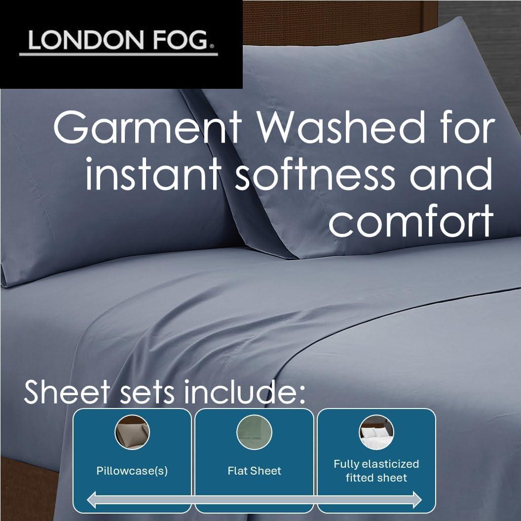 London Fog London Fog Garment Wash Solid Quilt Set