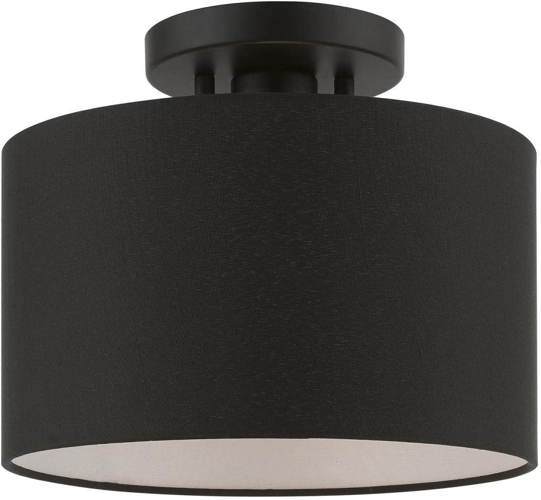 Livex Lighting Bainbridge 1 - Light Semi-Flush Mount in  Black