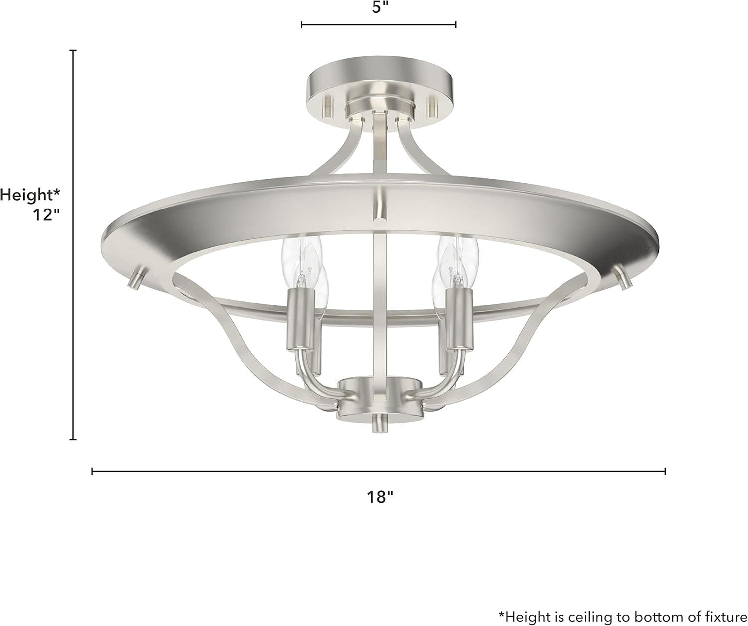 Perch Point 4 Light Semi Flush Mount