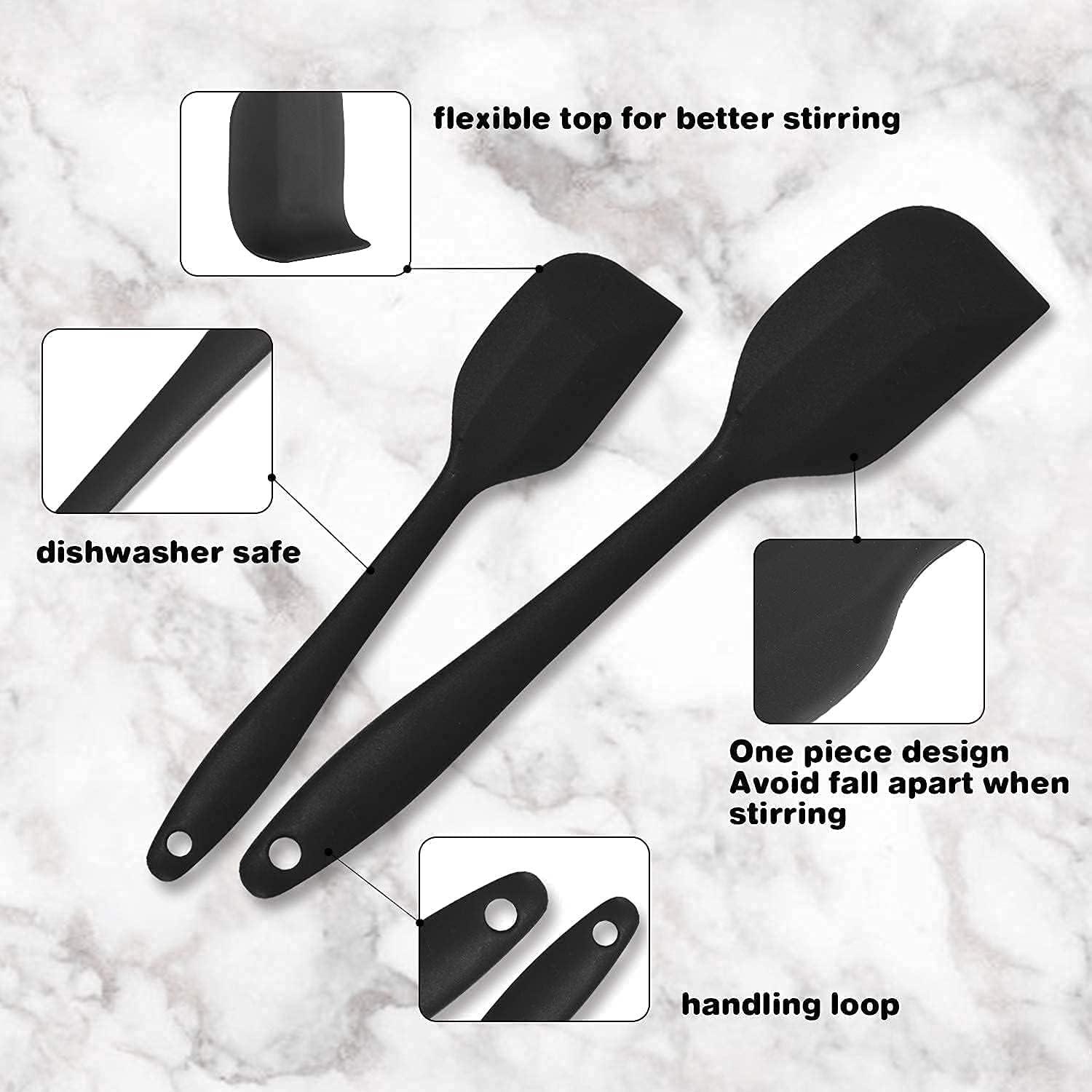 Kitchen Utensil set 42pcs Cooking Utensils Nylon and Stainless Steel Utensils Set Kitchen Tool Set,Black