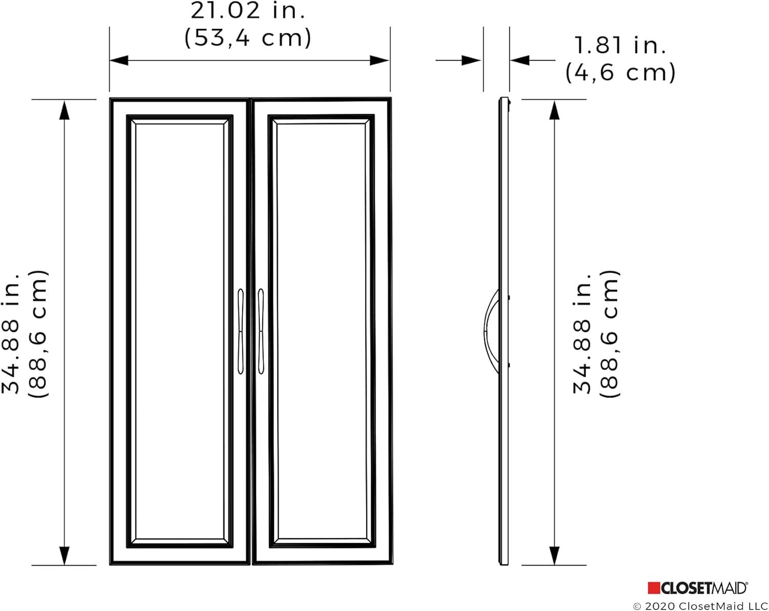 Modular Storage Glass Door Pair Kit