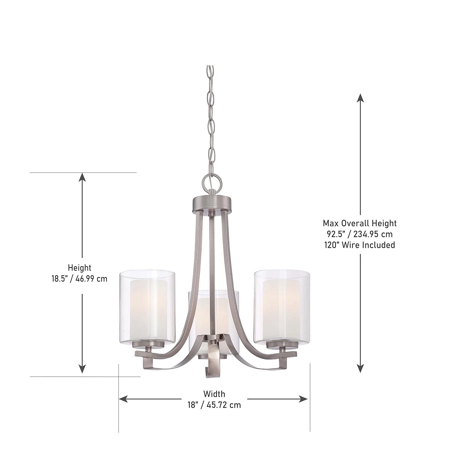 Minka Lavery Minka Parsons Studio 18" Wide Brushed Nickel 3-Light Chandelier