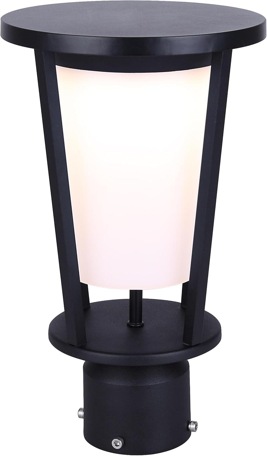 VERO. LOL675BK LED Integrated Outdoor Lantern Light, Black Finish