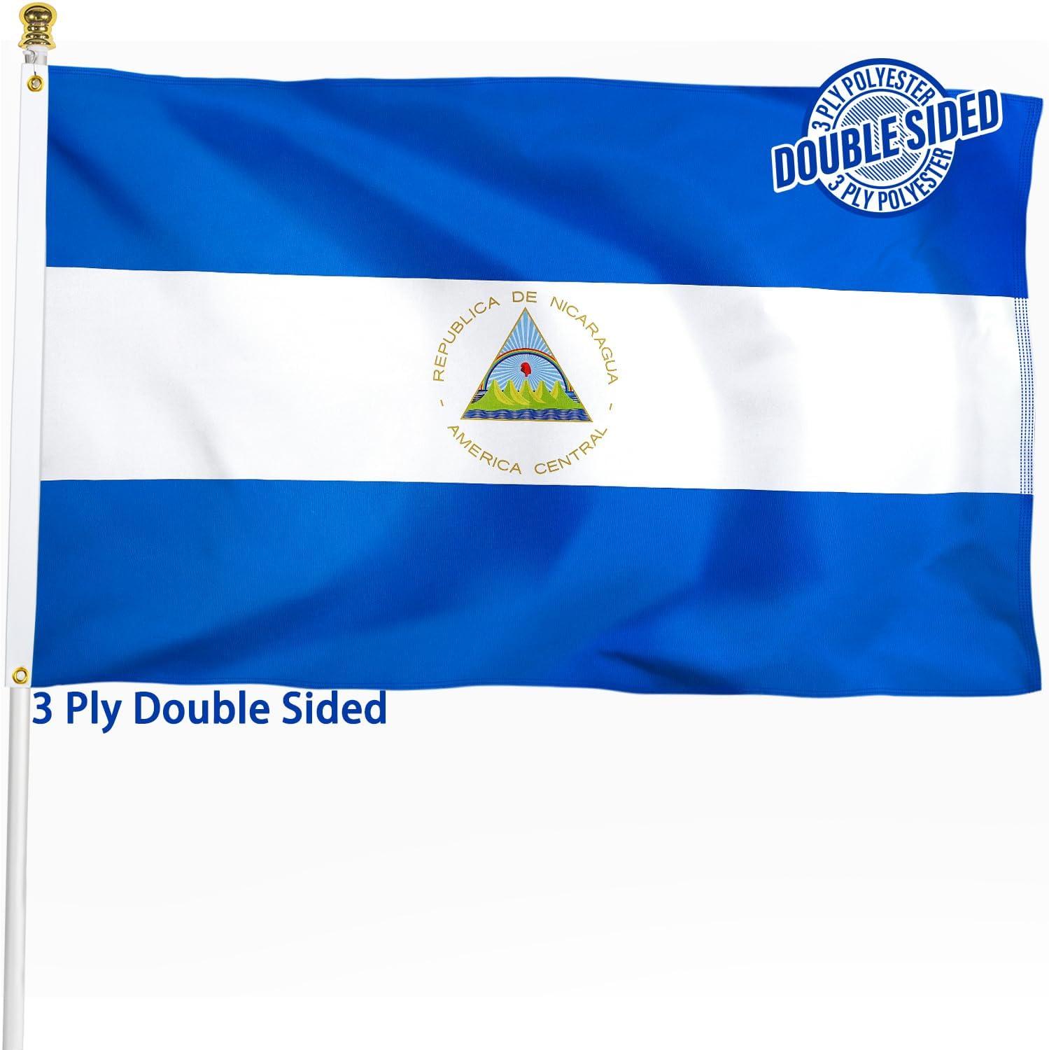 Nicaragua - 3'X5' Nylon Flag (State)