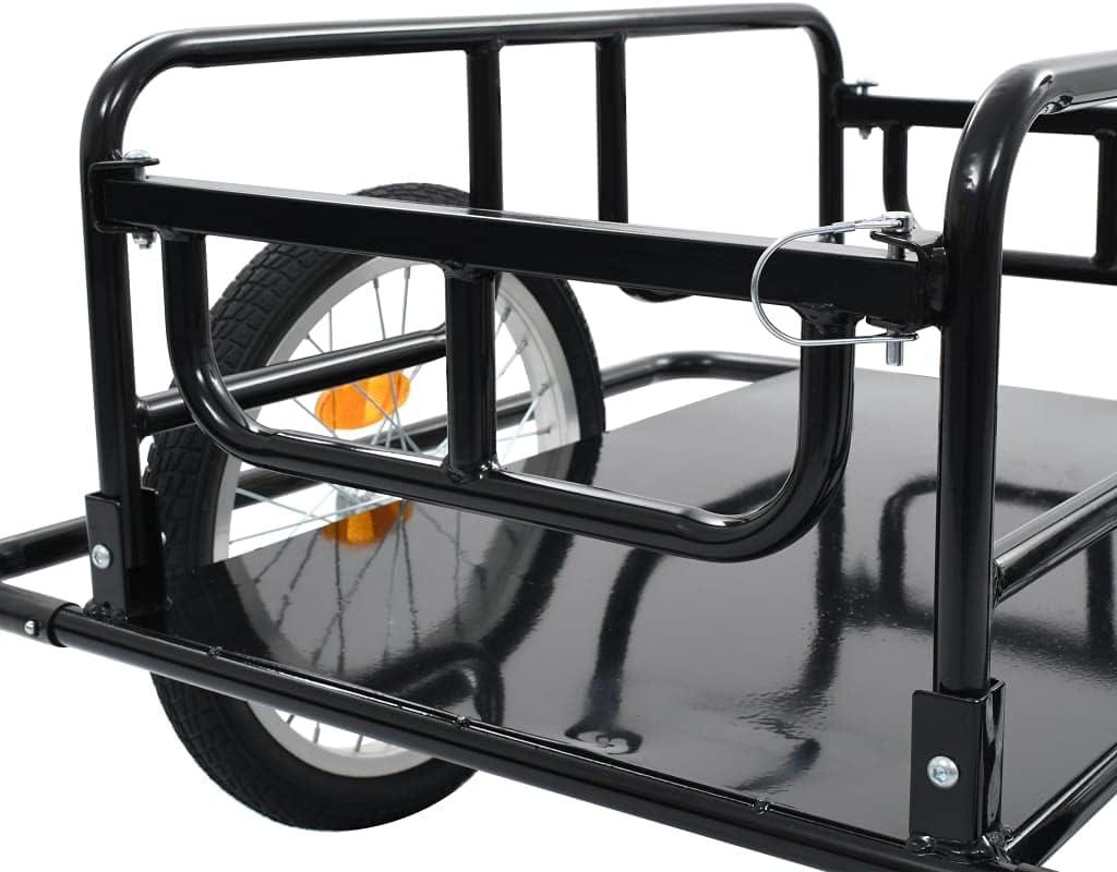 VidaXL Bike Trailer 51.2"x28.7"x19.1" Steel Black