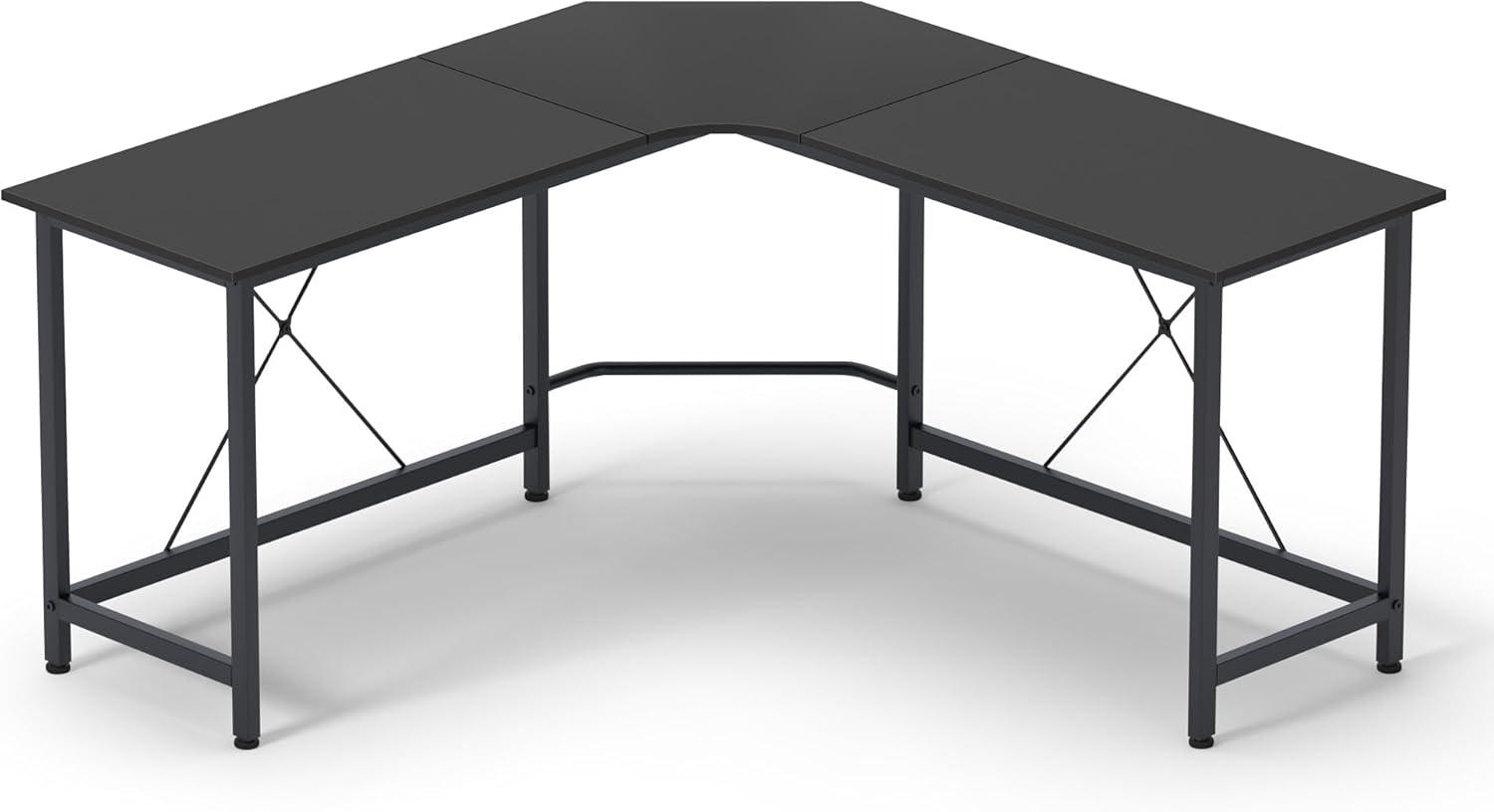 soges L Shaped Desk, 59inch L Desk Computer Corner Desk, Gaming Desk, Home Office Writing Desk, Space-Saving Workstation Desk, Rustic Brown