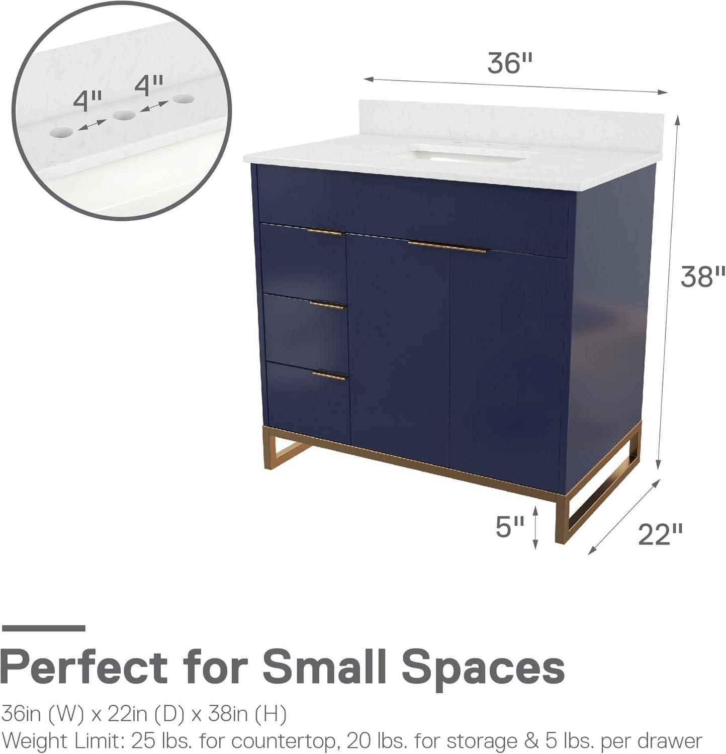 CosmoLiving by Cosmopolitan Leona 24” Bathroom Vanity