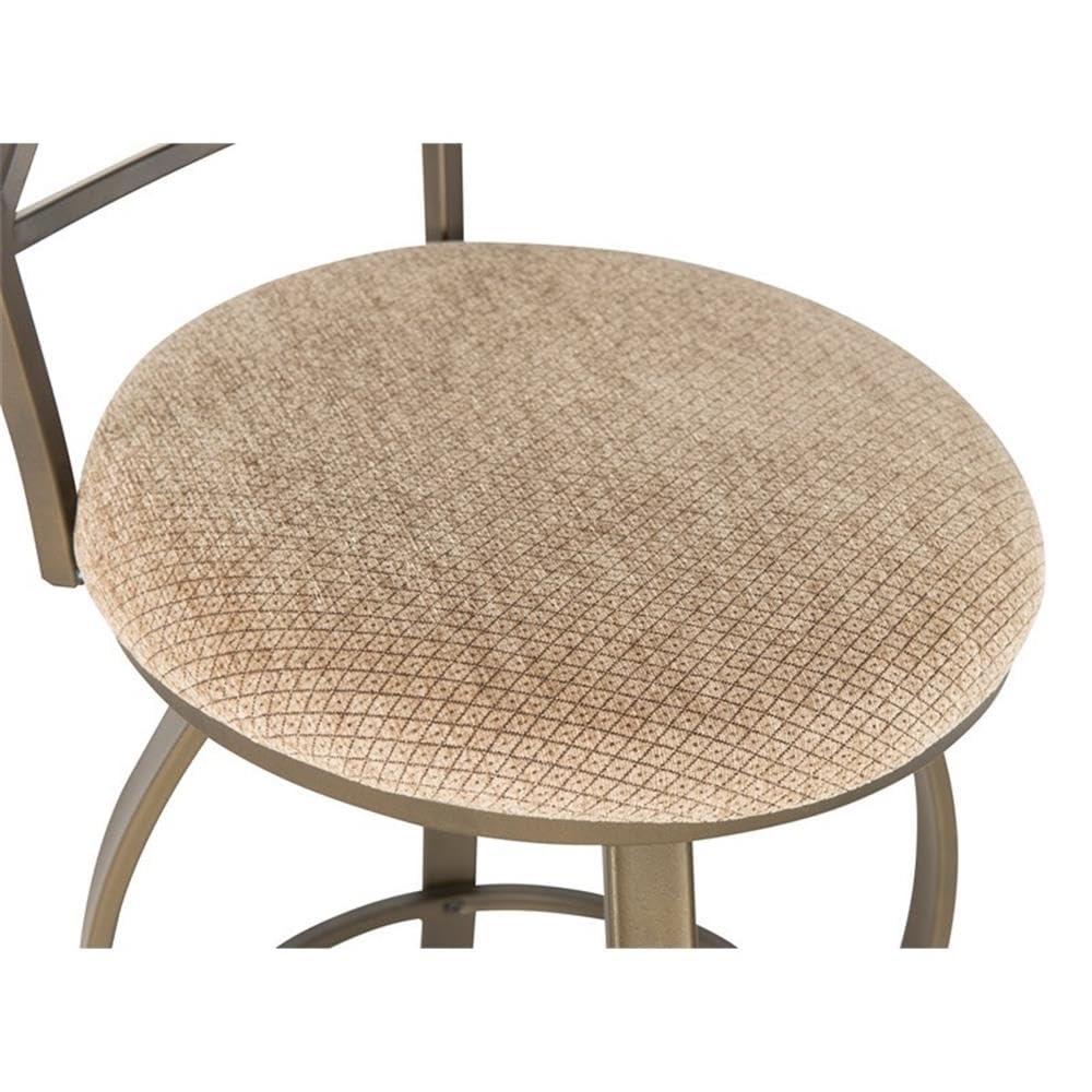 Hamilton 3-Piece Bar Height Pub Set with Swivel, Brushed Faux Medium Cherry Wood with "Matte Pewter and Bronze" Metal