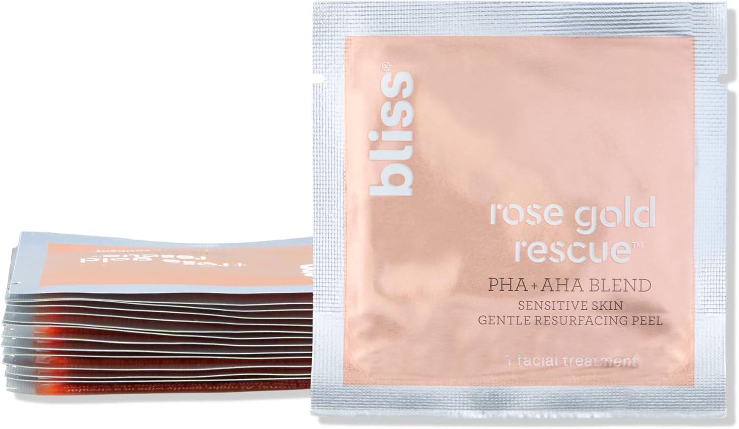 bliss Rose Gold Rescue Sensitive Skin Gentle Resurfacing Peel - 15ct