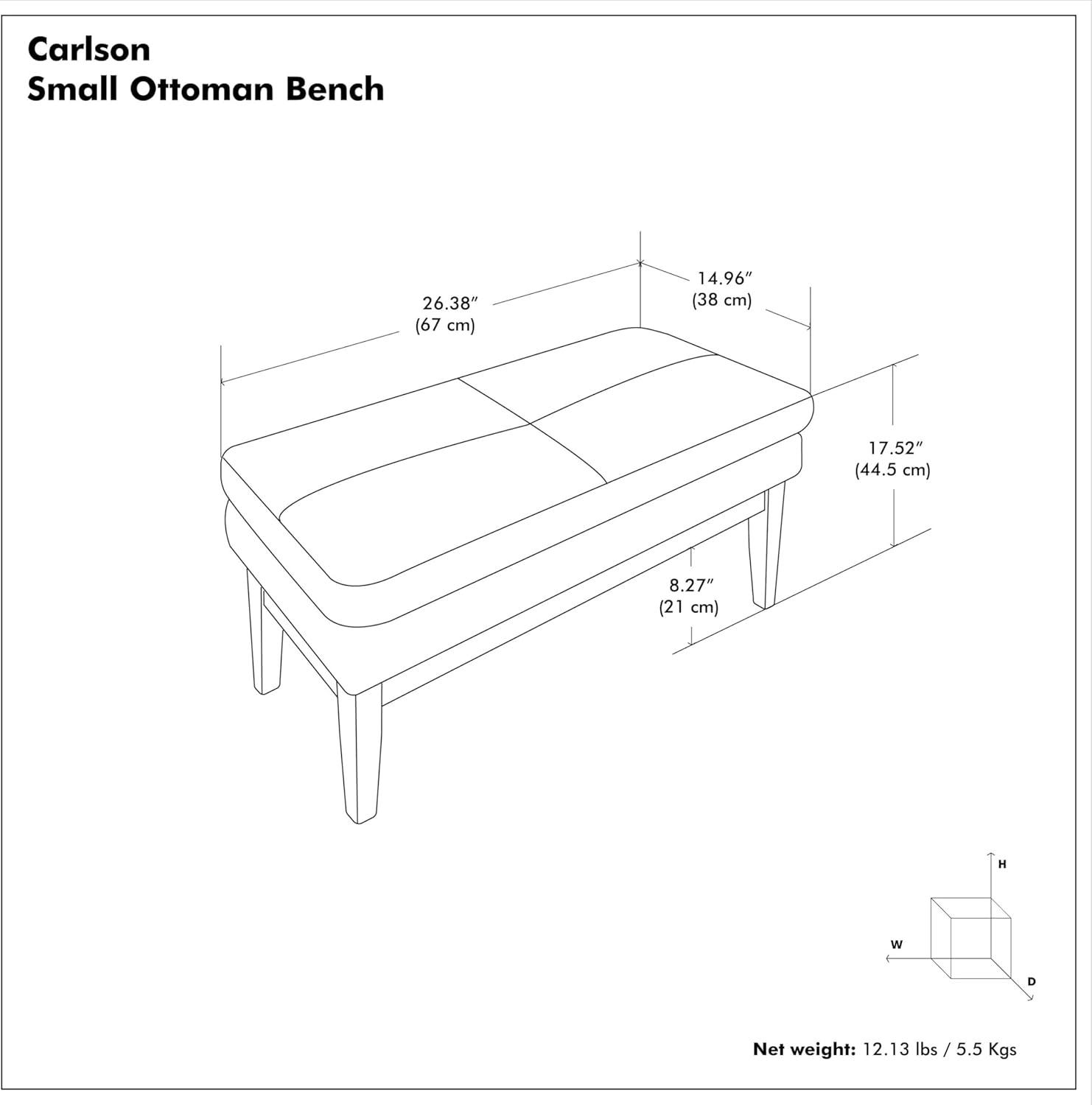 Carlson Foam Upholstered Bench