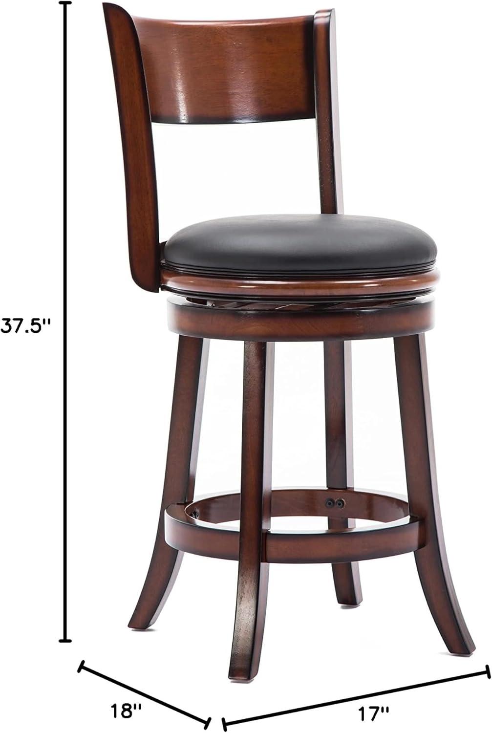 Palmetto Swivel Hardwood Counter Height Barstool Brandy - Boraam