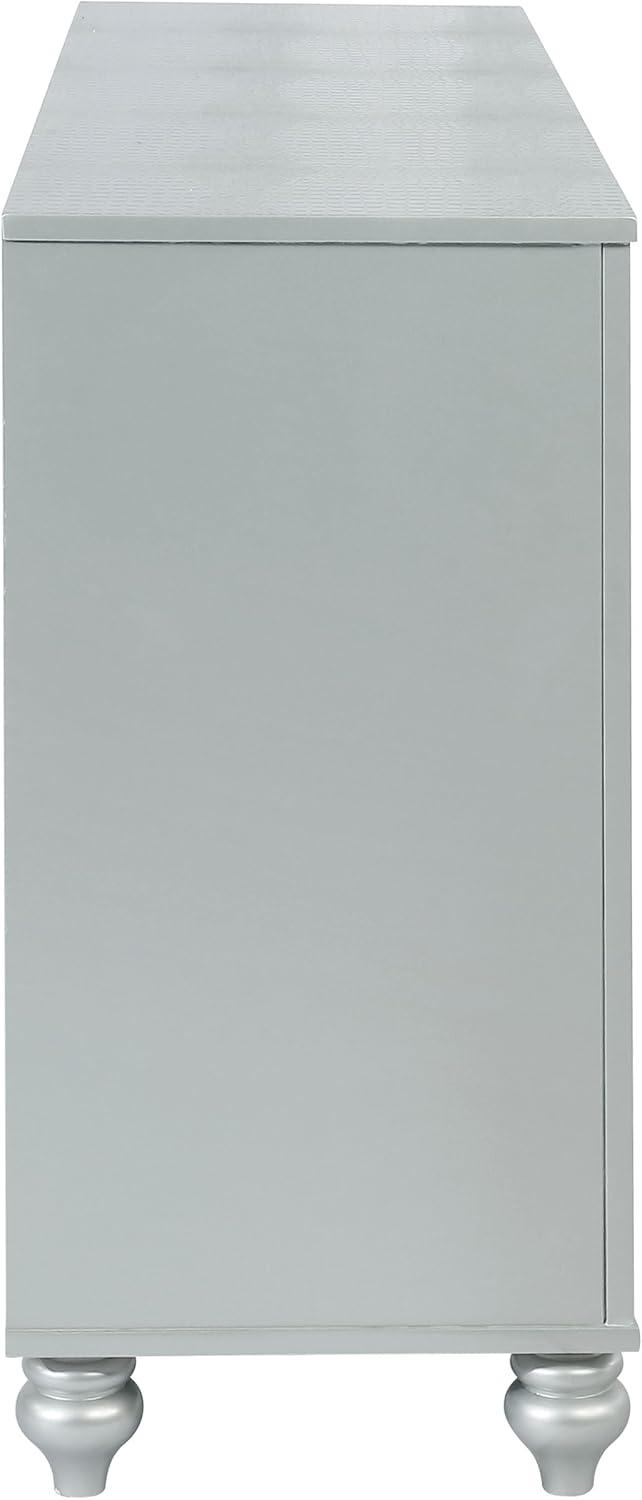 Gunnison 6-drawer Dresser Silver Metallic