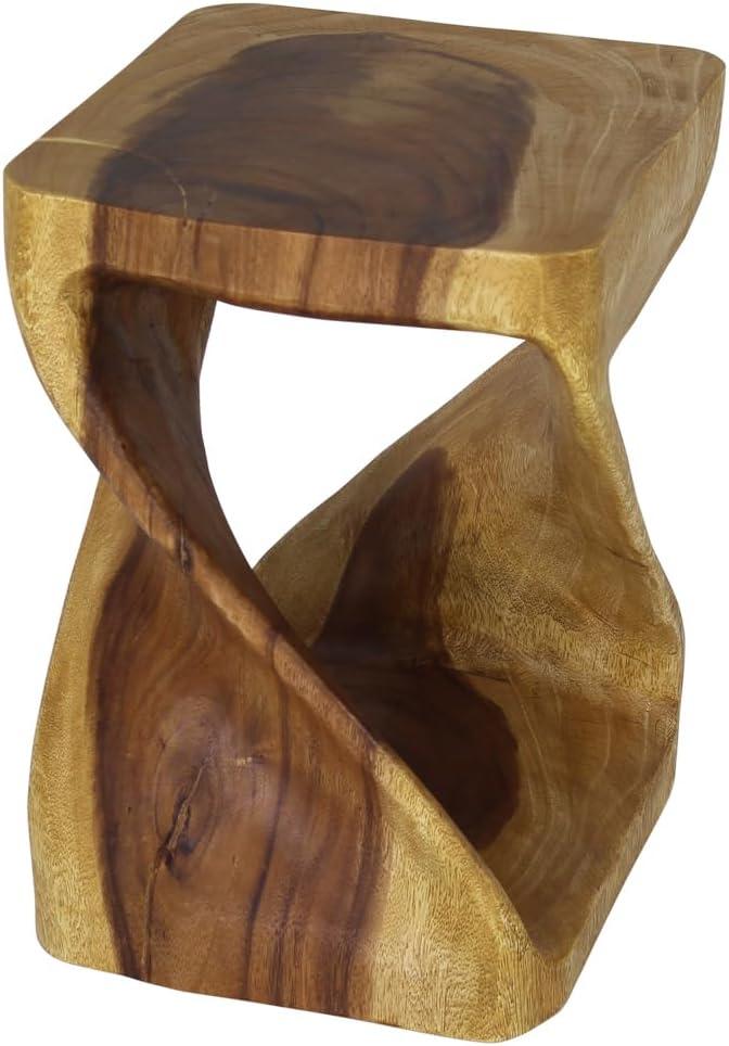 Haussmann® Original Wood Twist Stool 12 X 12 X 18 In High Oak Oil