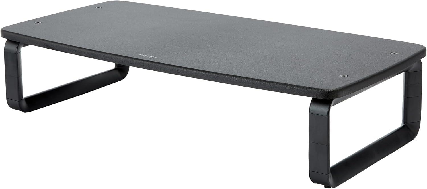 Black Adjustable Wood Monitor Stand for Desks