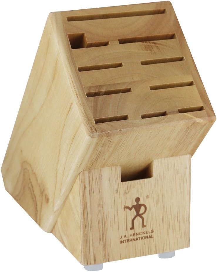 Henckels 11-Slot Natural Rubberwood Knife Block