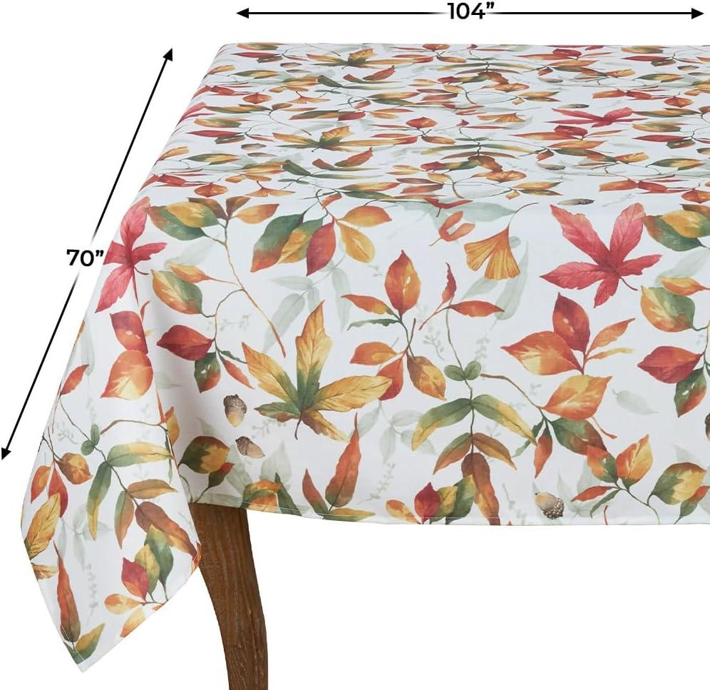 Autumn Leaf Patterned Polyester Tablecloth, 19x16 in