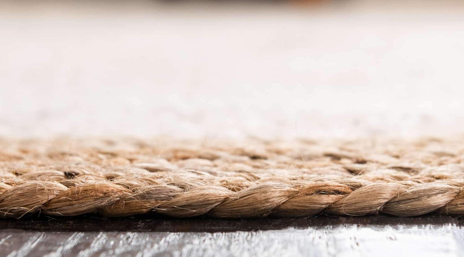 Whittlesey Natural Fiber Hand Woven Jute Solid Color Rug