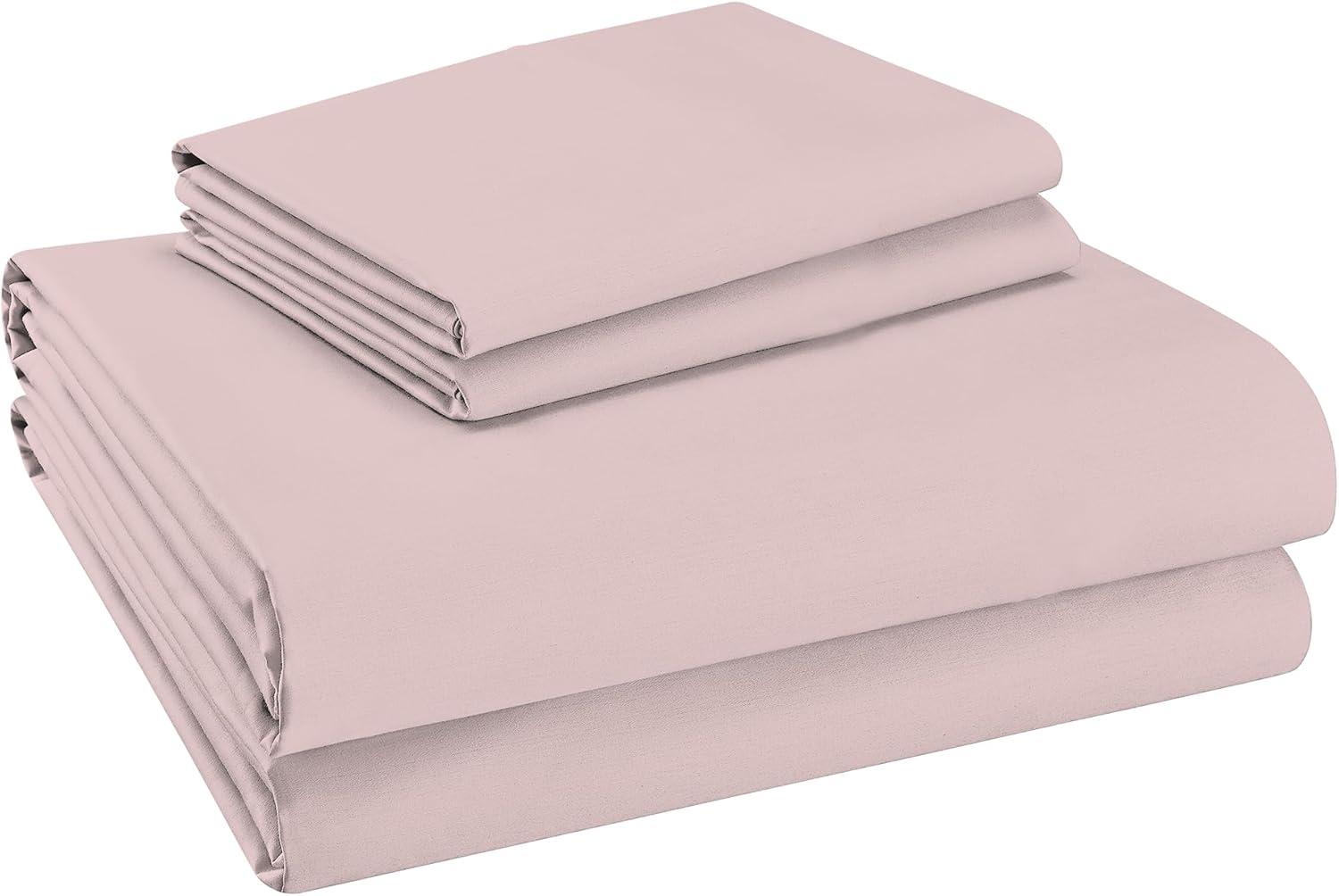 Blush Full Organic Cotton Percale Sheet Set