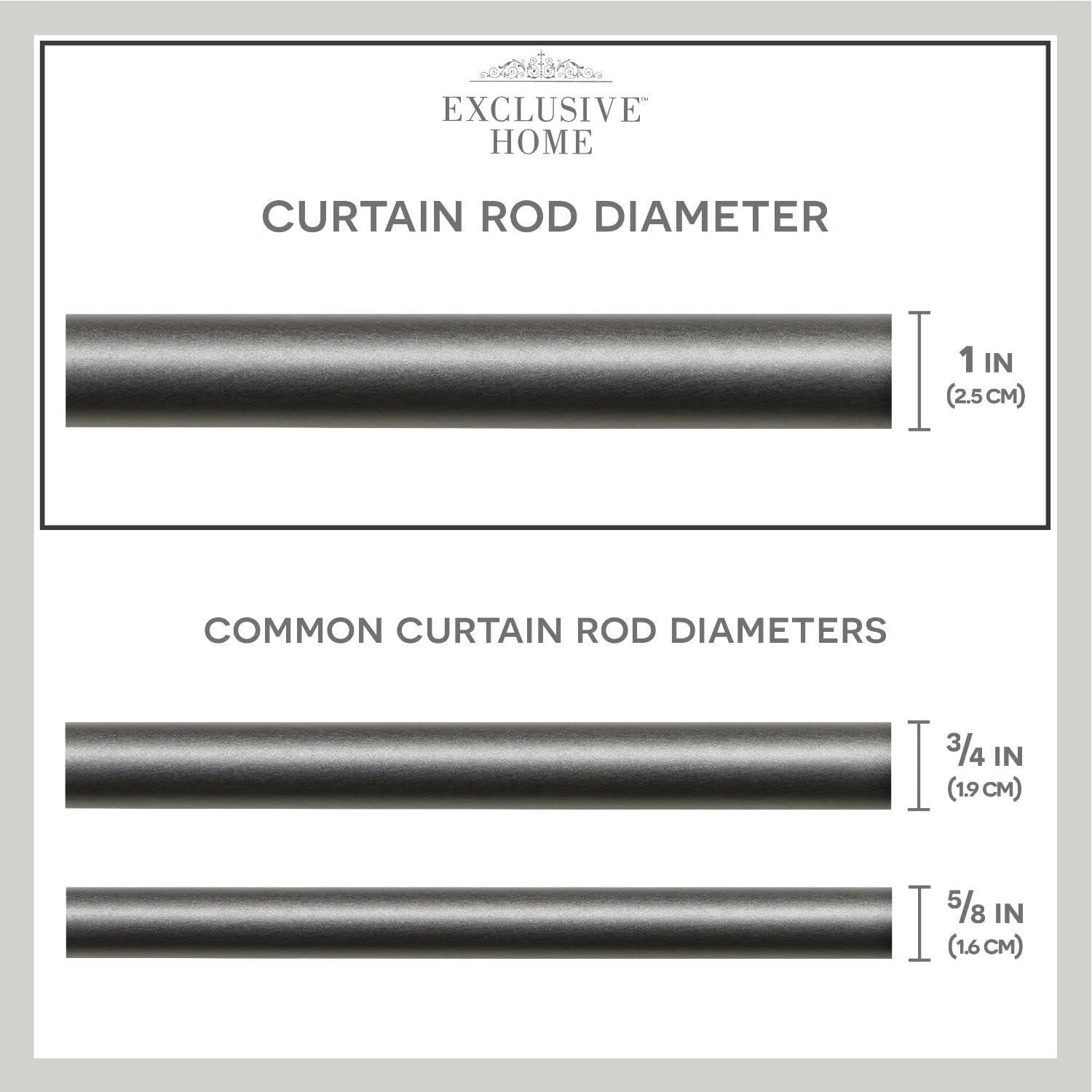 Exclusive Home Hyde Wrap Around Curtain Rod, Adjustable