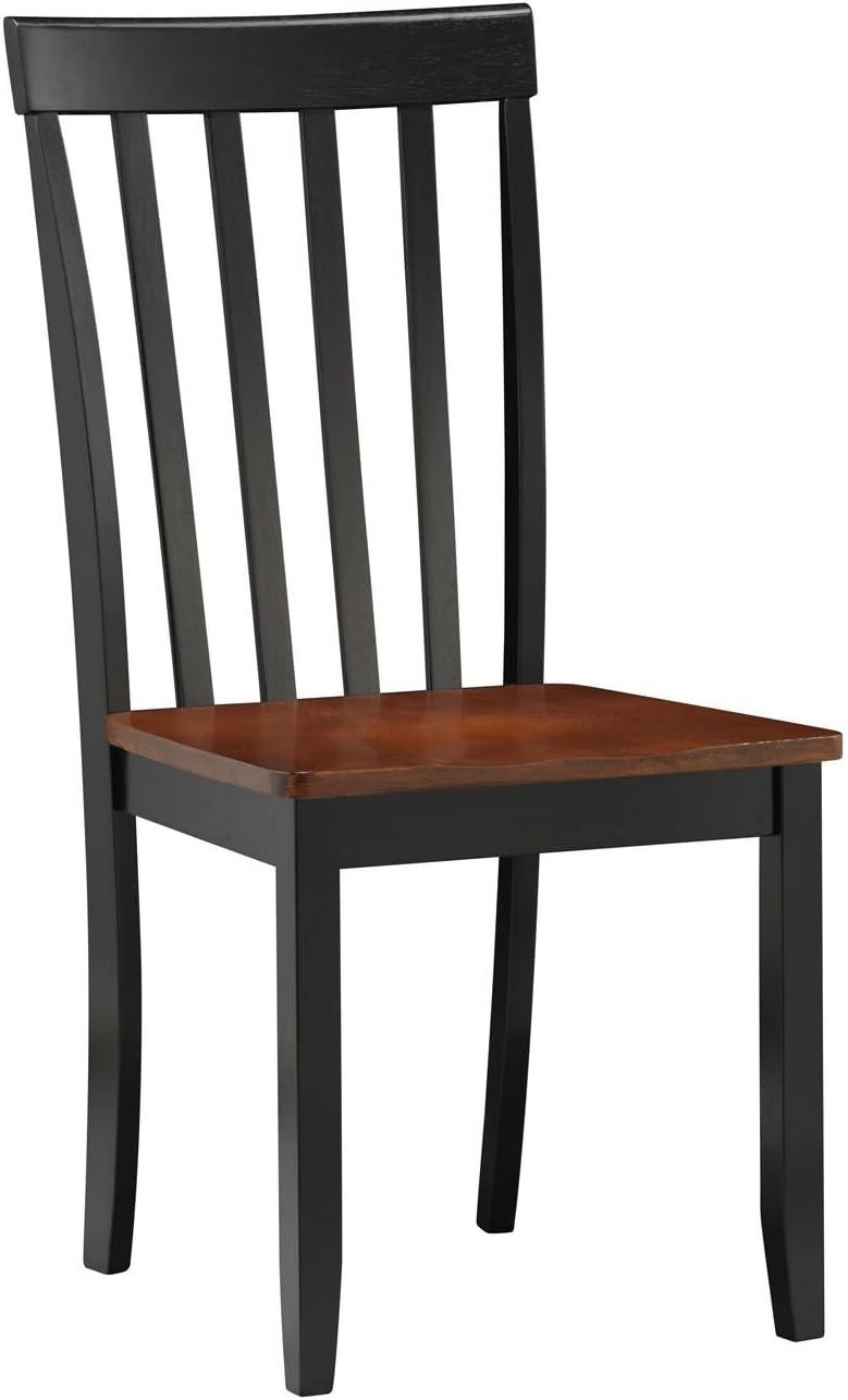 Bloomington Dining Chairs Black And Cherry (Set Of 2) - Boraam: Rubberwood, Comfort Backrest, 250lbs Capacity