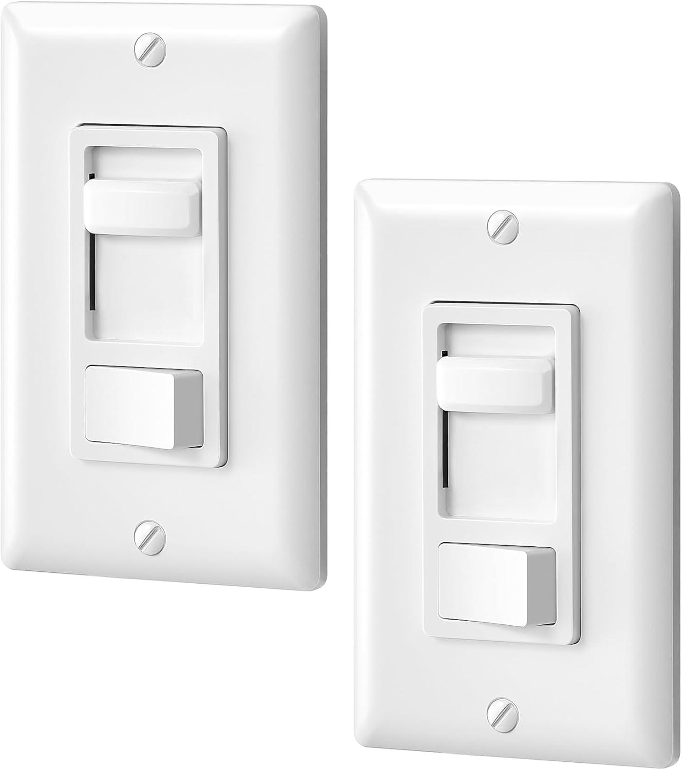 DEWENWILS Dimmer Switch for LED Lights, 600W Incandescent/Halogen and 150W CFL/LED, Single-Pole or 3-Way Dimmer Light Switch