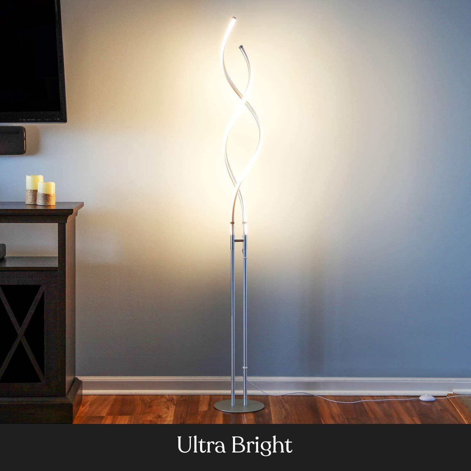 Embrace 60 in. Industrial 2-Light LED Energy Efficient Floor Lamp