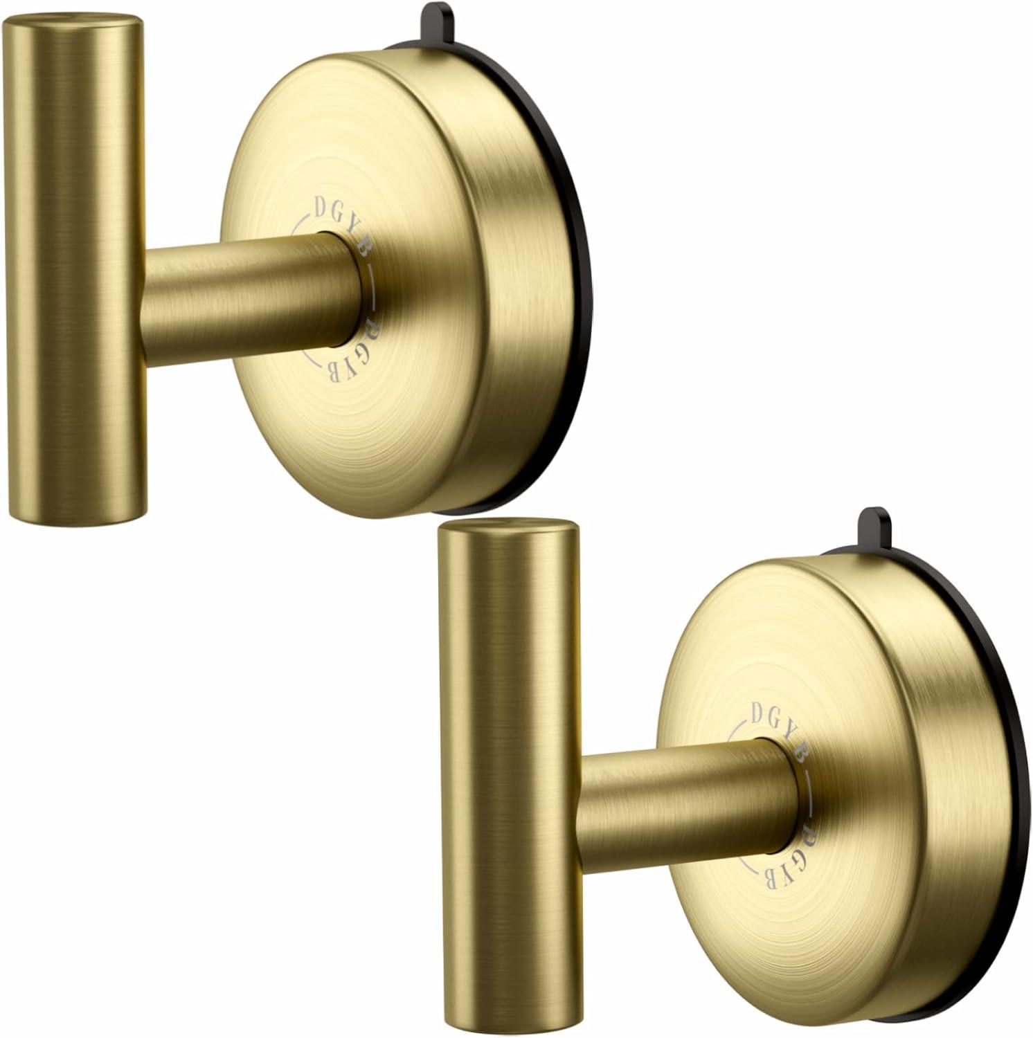 Brushed Gold Stainless Steel Double Robe and Towel Hooks