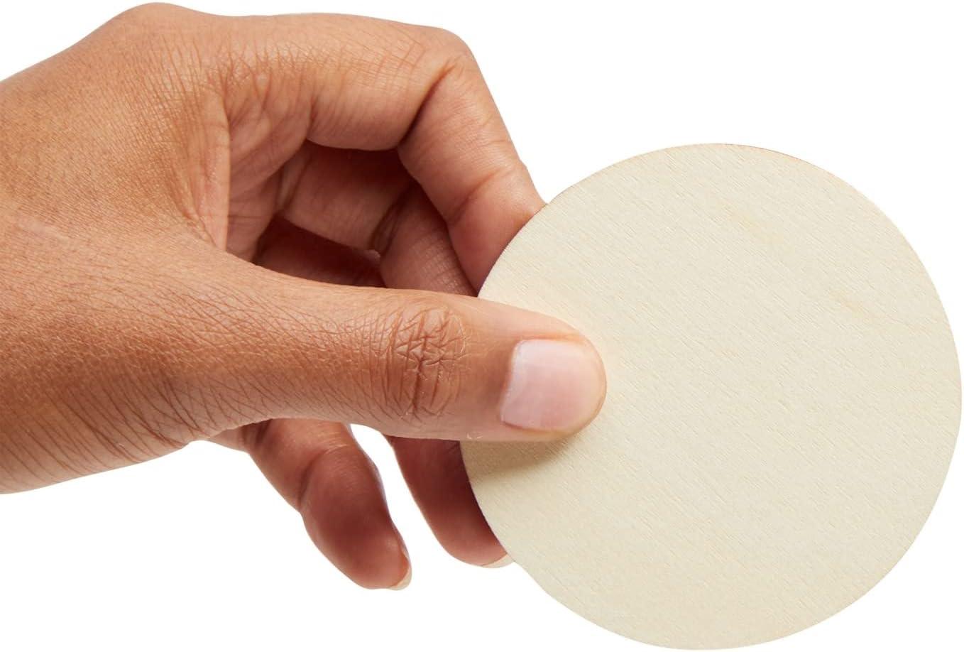 Juvale 36 Pack Unfinished Wood Circles for Crafts, 3 Inch Round Wooden Cutouts for DIY Projects