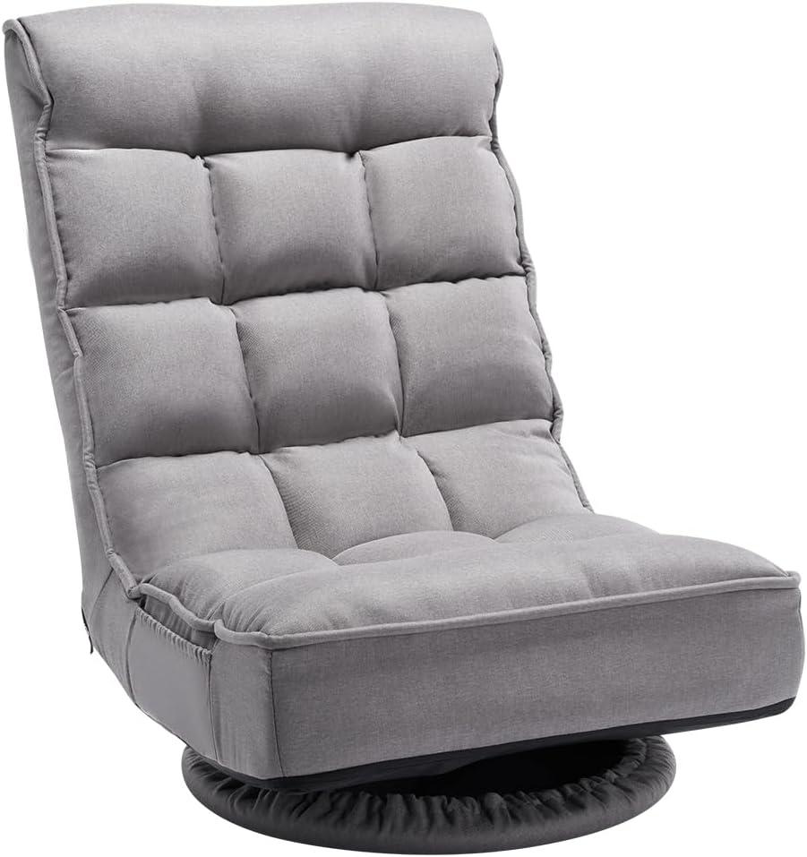 360° Swivel Floor Gaming Chair with 4 Adjustable Position Folding Floor Chair