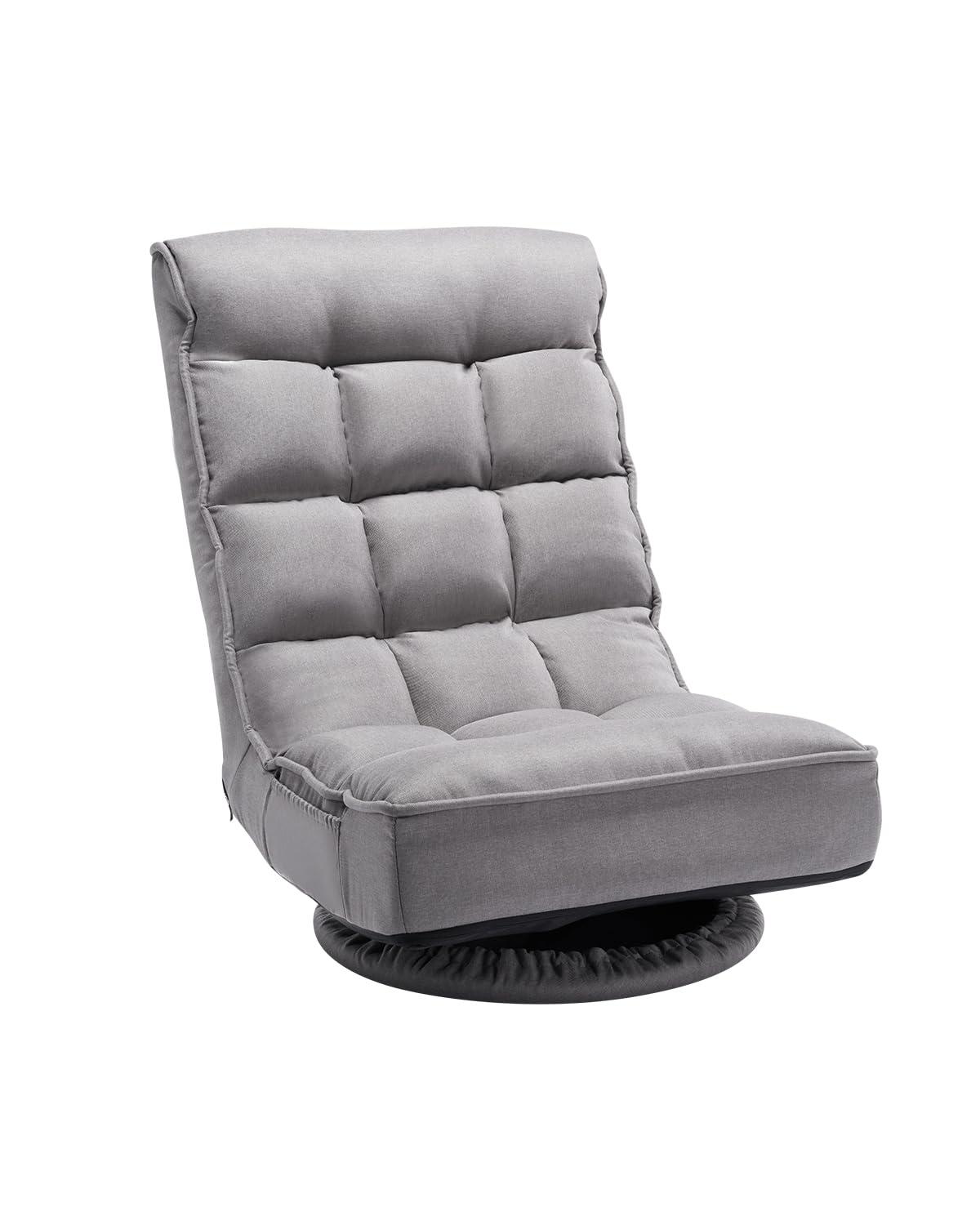 360° Swivel Floor Gaming Chair with 4 Adjustable Position Folding Floor Chair