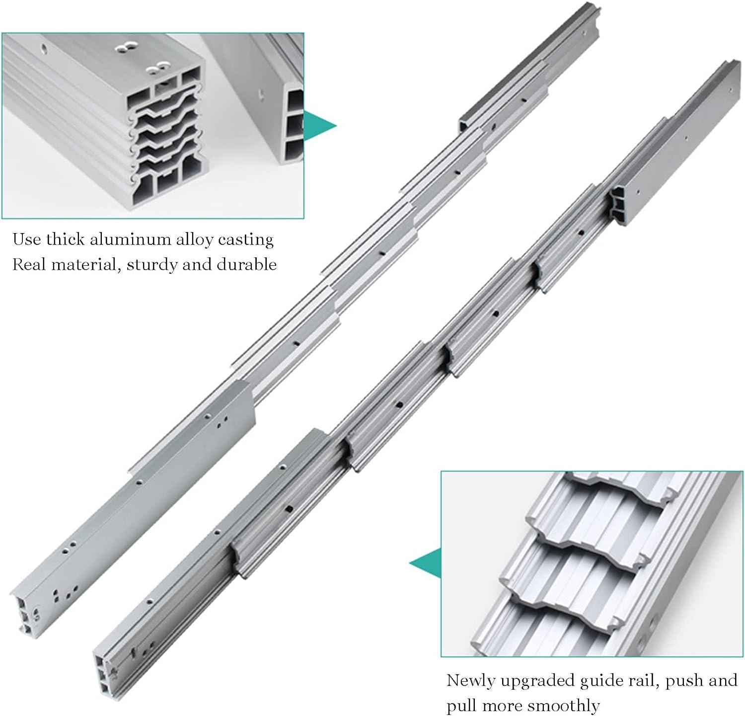 Aluminum Telescopic Full Extension Table Slide for Concealed Tables