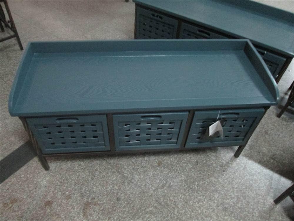 Isaac 3 Drawer Wooden Storage Bench - Teal - Safavieh
