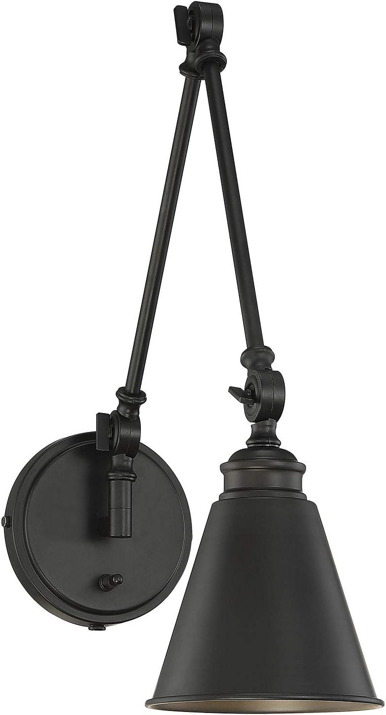 Morland Matte Black Adjustable Swing Arm Sconce