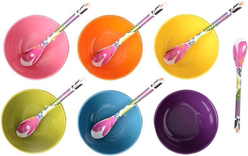 French Bull Assorted Color Melamine Bowl, Set of 6