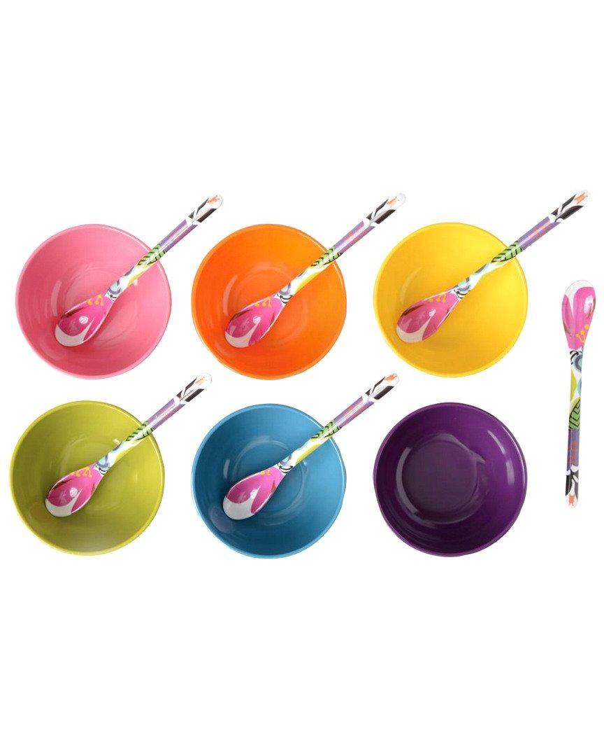 French Bull Assorted Color Melamine Bowl, Set of 6