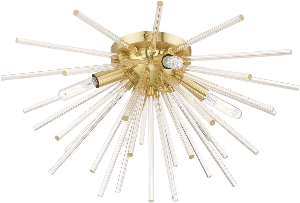 Livex Lighting Utopia 4 - Light Flush Mount in  Satin Brass