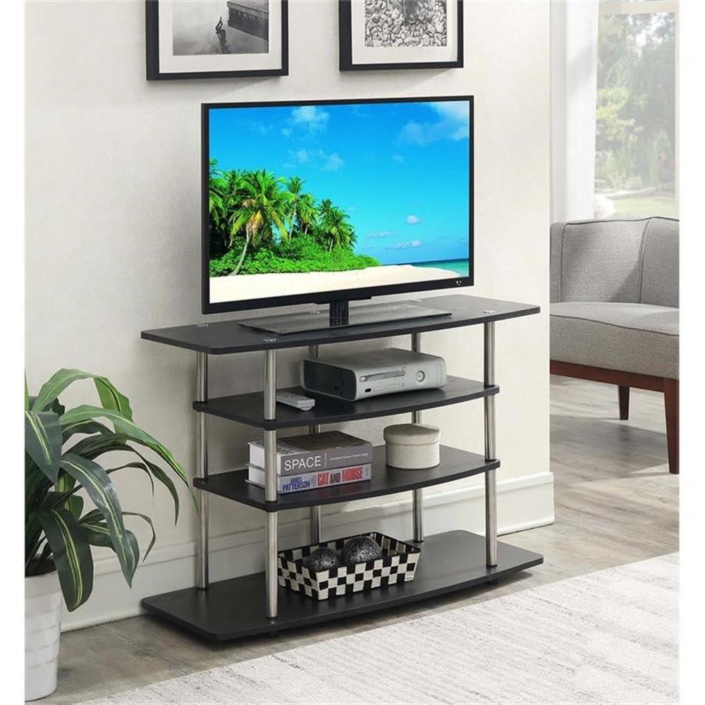 Convenience Concepts Designs2Go No Tools Wide Highboy TV Stand, Black