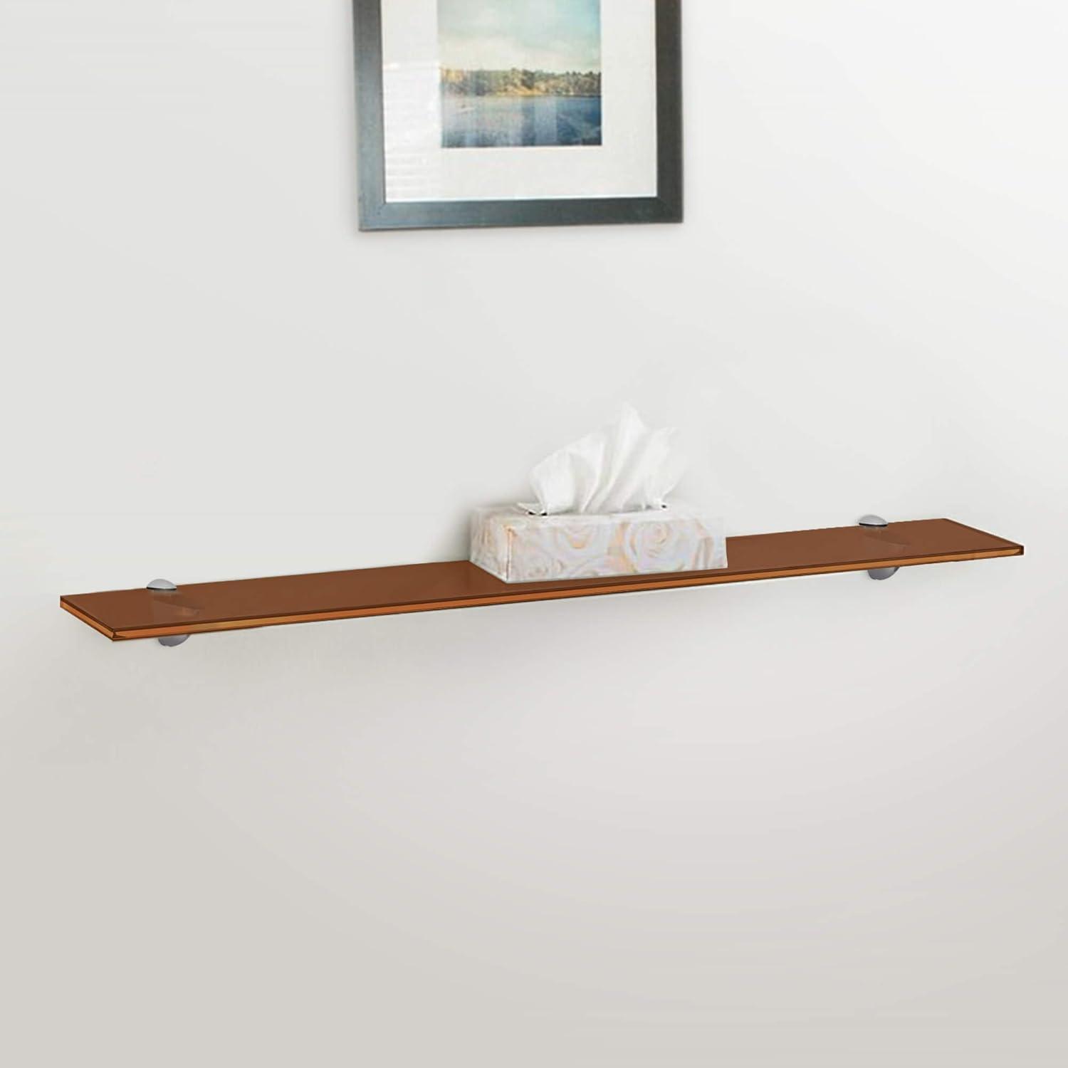 Latitude Run® Glass Accent Shelf with Adjustable Shelves
