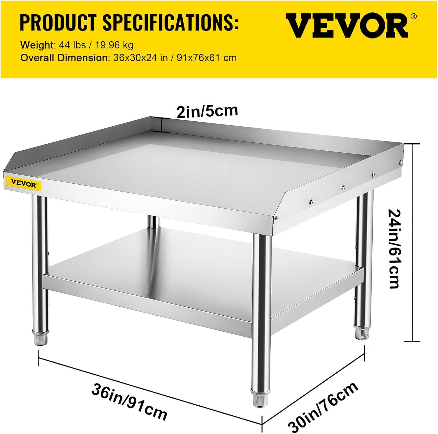 VEVOR VEVOR Stainless Steel 24'' H Work Table