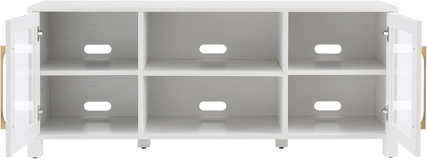 Evelyn&Zoe Quincy Rectangular TV Stand for TV's up to 65", White