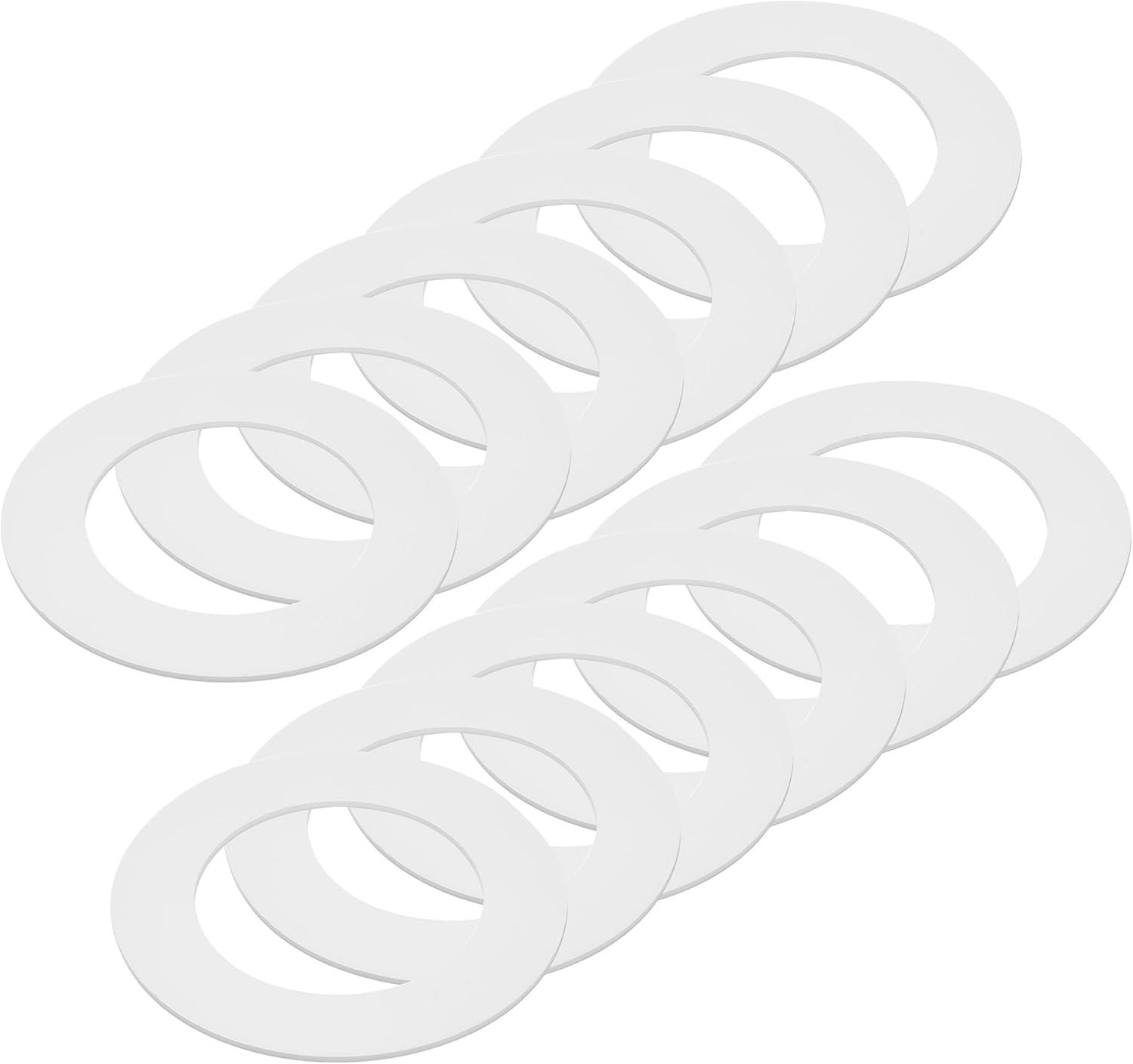 Maxxima 12 Pack 4 in. Goof Rings for Recessed Lights, Can or Canless Lighting Round Downlight Trim Ring, Outer Diameter 6.7” Inner Diameter 4.25”, Durable Plastic Design, White Extended Trim