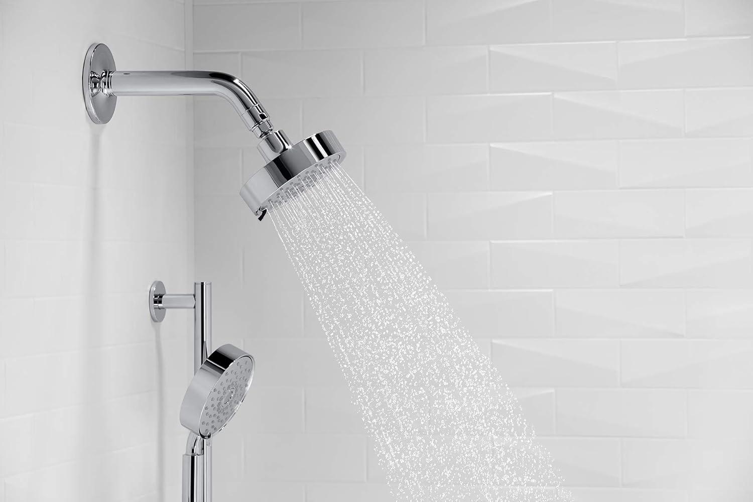 Kohler Purist 2.5 Gpm Multifunction Wall Mount Showerhead, Three Spray Settings, 5.5" High Pressure Spray Head