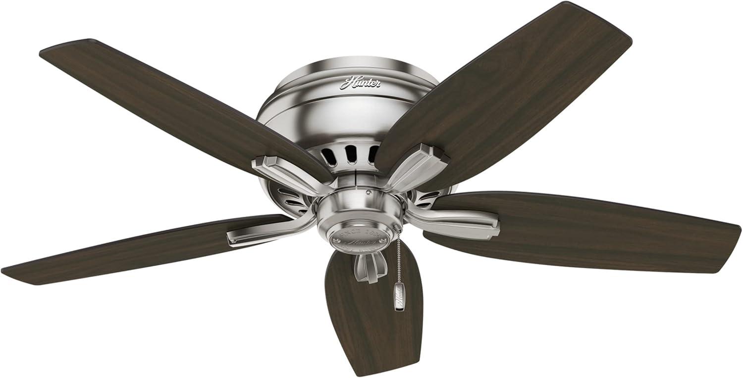 42" Newsome 5 - Blade Flush Mount Ceiling Fan with Pull Chain and Light Kit Included